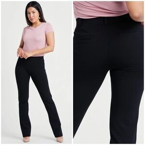 Betabrand Straight-Leg | Classic Dress Pant Yoga Pants Black Small Petite